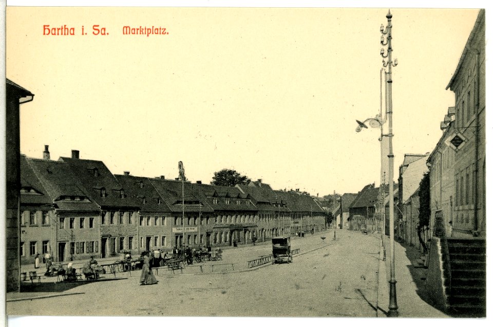 12806-Hartha-1911-Marktplatz-Brück & Sohn Kunstverlag