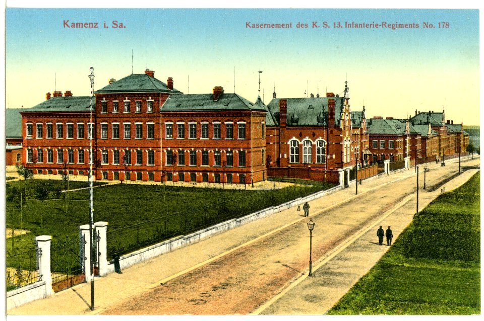 12783-Kamenz-1911-Kasernement des 13. Königlich Sächsischen Infanterie-Regiment Nr. 178-Brück & Sohn Kunstverlag