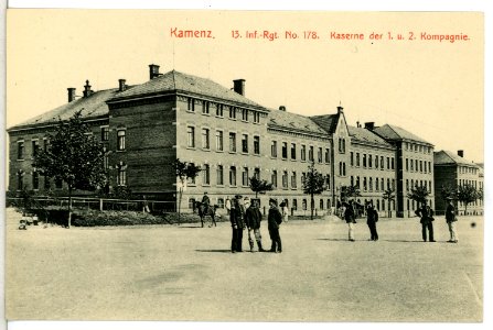 12531-Kamenz-1911-Kaserne der 1. und 2. Kompagnie-Brück & Sohn Kunstverlag