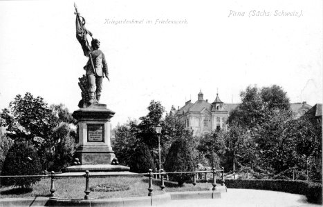12776-Pirna-1911-Kriegerdenkmal im Friedenspark-Brück & Sohn Kunstverlag