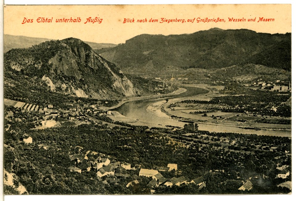 13655-Aussig-1911-Blick nach dem Ziegenberg, auf Großprießen-Brück & Sohn Kunstverlag