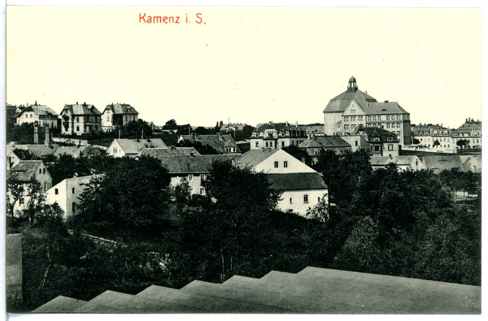 12543-Kamenz-1911-Blick auf Kamenz-Brück & Sohn Kunstverlag