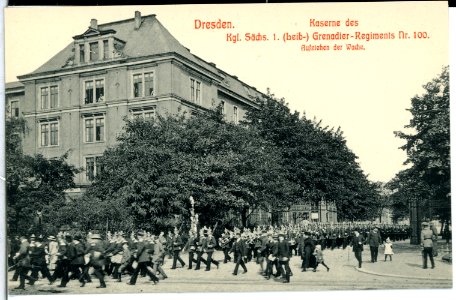 14057-Dresden-1912-Kaserne des 1. Königlich Sächsischen Grenadier-Regiment Nr. 100-Brück & Sohn Kunstverlag
