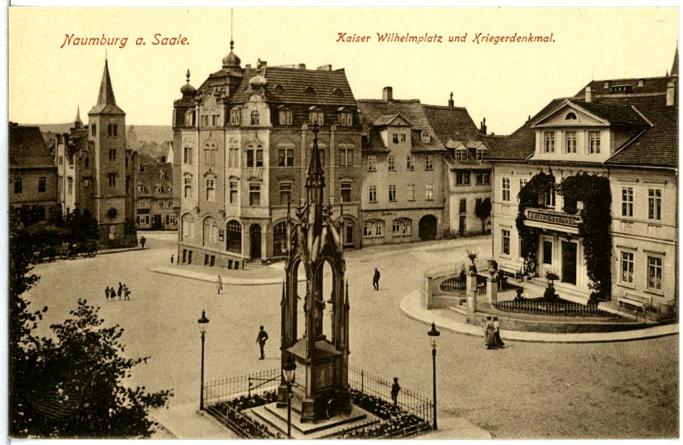 13922-Naumburg-1912-Kaiser Wilhelm - Platz und Kriegerdenkmal-Brück & Sohn Kunstverlag