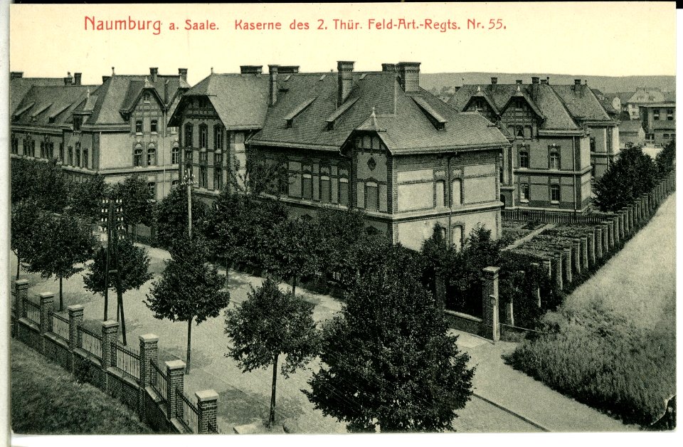 13958-Naumburg-1912-Kaserne 2. Thüringisches Feldartillerie-Regiment Nr. 55-Brück & Sohn Kunstverlag