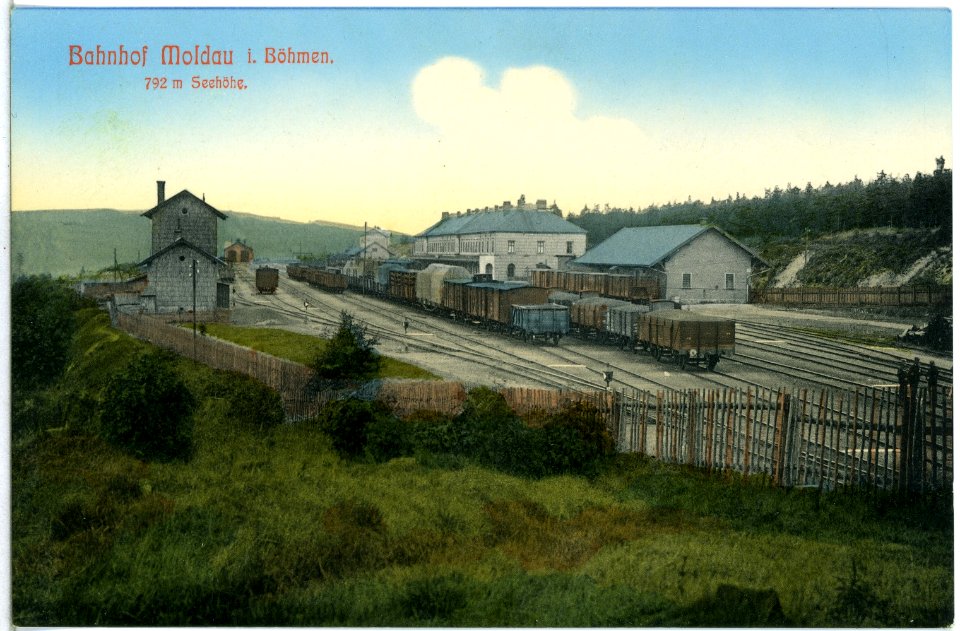 14075-Moldau-1912-Bahnhof-Brück & Sohn Kunstverlag