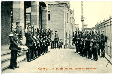 12539-Kamenz-1911-13. Infanterie-Regiment Nr. 178 Wache-Brück & Sohn Kunstverlag