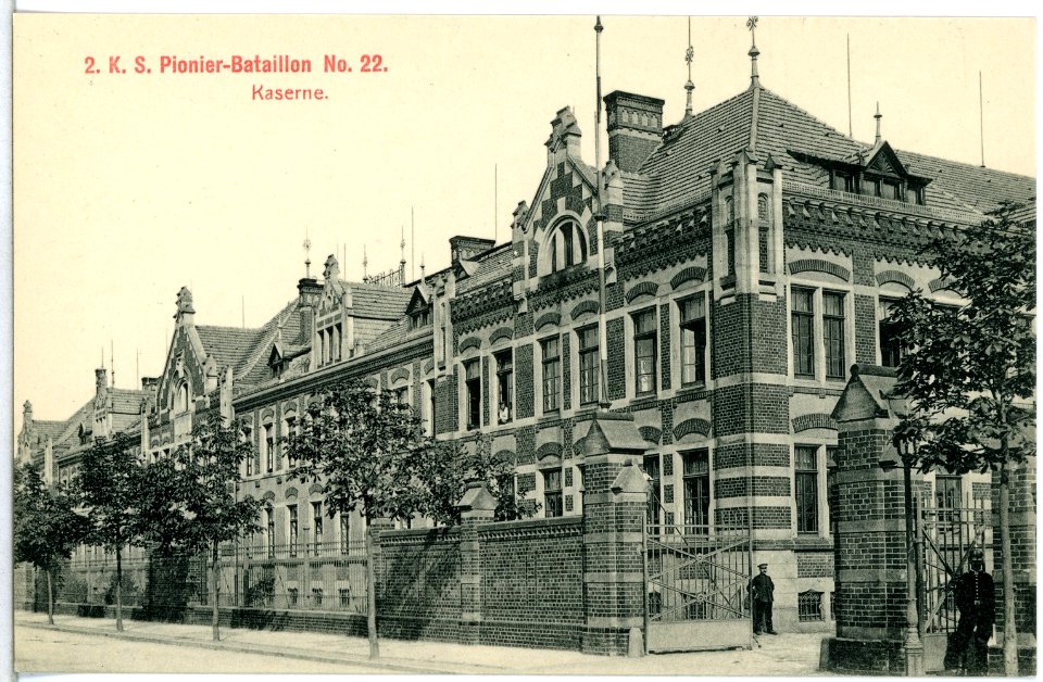 13837-Riesa-1912- 2. Königlich Sächsisches Pionier-Bataillon Nr. 22 - Kaserne-Brück & Sohn Kunstverlag