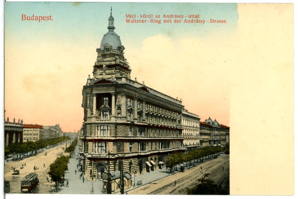 13757-Budapest-1912-Waitzner Ring und Andrassy - Straße-Brück & Sohn Kunstverlag