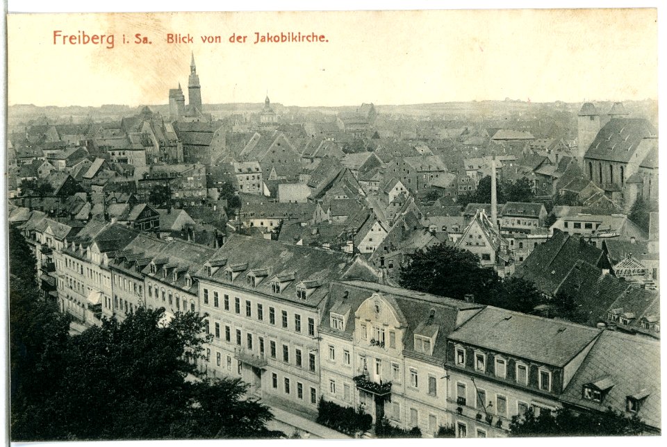 14027-Freiberg-1912-Blick auf Freiberg von der Jakobikirche-Brück & Sohn Kunstverlag