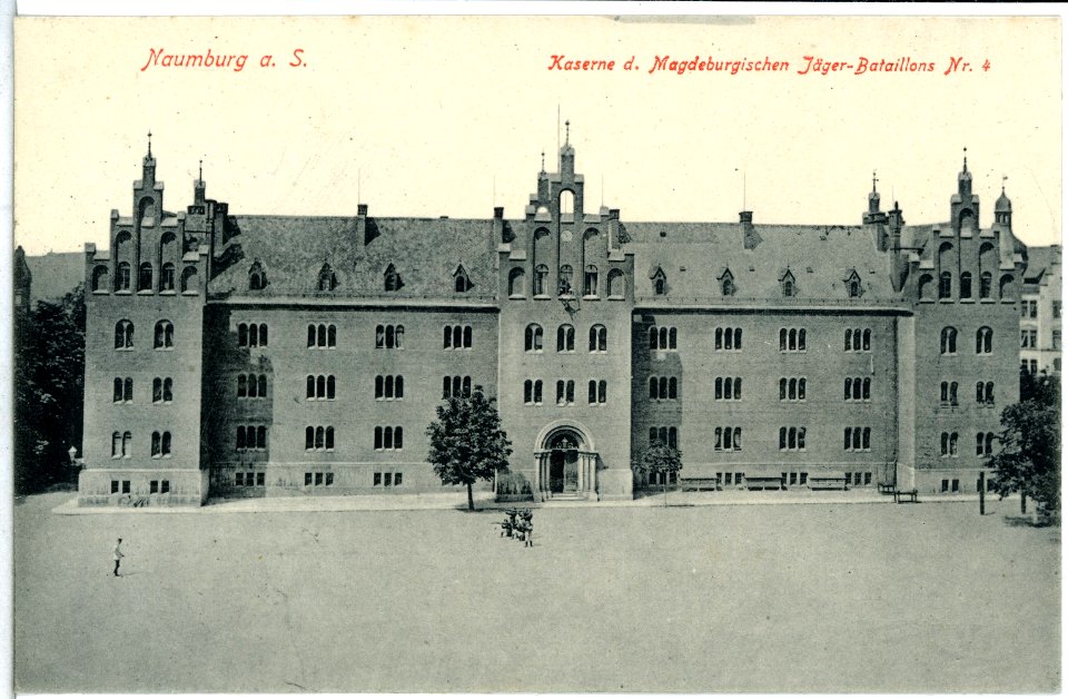 13955-Naumburg-1912-Kaserne Magdeburger Jäger-Bataillon Nr. 4-Brück & Sohn Kunstverlag