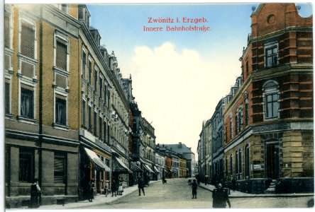 13969-Zwönitz-1912-Innere Bahnhofstraße-Brück & Sohn Kunstverlag