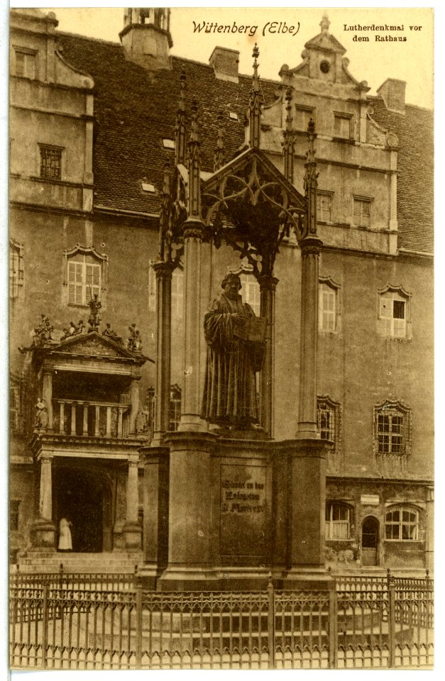 12982-Wittenberg-1911-Lutherdenkmal-Brück & Sohn Kunstverlag