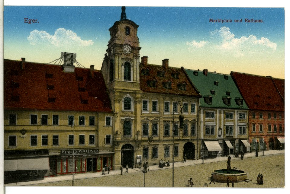 13396-Eger-1911-Marktplatz und Rathaus-Brück & Sohn Kunstverlag