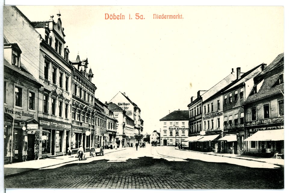 12519-Döbeln-1911-Niedermarkt-Brück & Sohn Kunstverlag