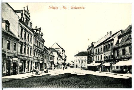 12519-Döbeln-1911-Niedermarkt-Brück & Sohn Kunstverlag