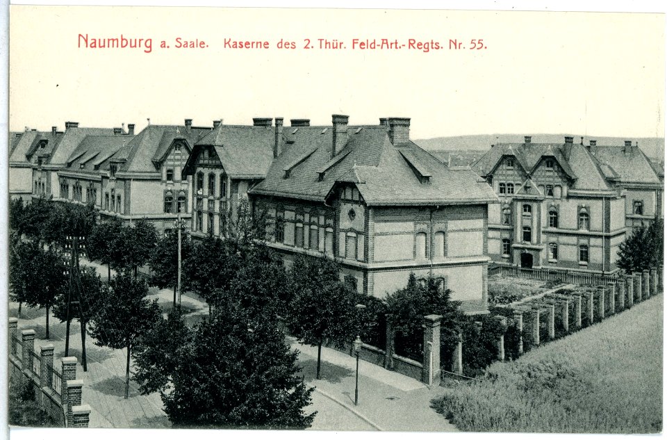 13946-Naumburg-1912-Kaserne 2. Thüringisches Feldartillerie-Regiment Nr. 55-Brück & Sohn Kunstverlag