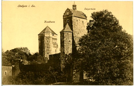 14133-Stolpen-1912-Seiger und Coselturm-Brück & Sohn Kunstverlag