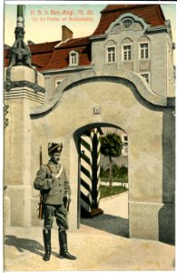 14032-Bautzen-1912-3. Husaren-Regiment Nr. 20 - am Haupteingang-Brück & Sohn Kunstverlag