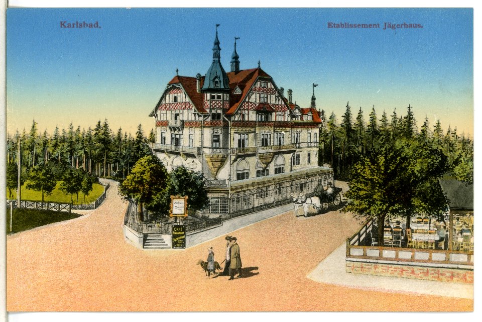 12830-Karlsbad-1911-Etablissement Jägerhaus-Brück & Sohn Kunstverlag