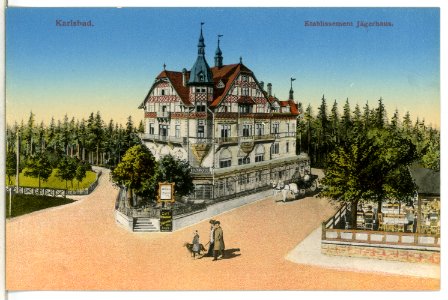 12830-Karlsbad-1911-Etablissement Jägerhaus-Brück & Sohn Kunstverlag