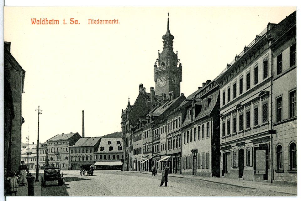 12932-Waldheim-1911-Niedermarkt-Brück & Sohn Kunstverlag