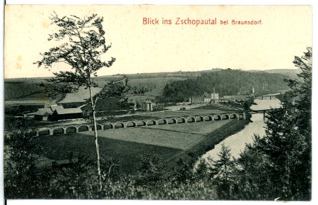 13050-Braunsdorf-1911-Blick ins Zschopautal bei Braunsdorf-Brück & Sohn Kunstverlag