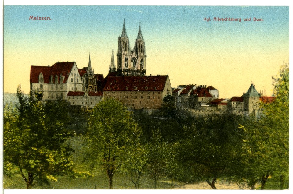 13206-Meißen-1911-Albrechtsburg und Dom vom Schottenberg-Brück & Sohn Kunstverlag