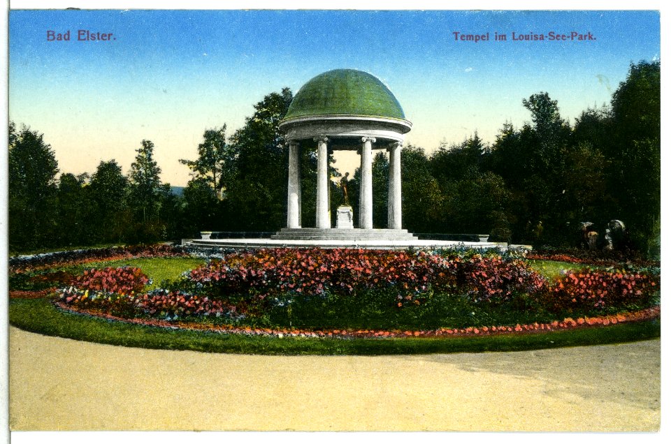 13034-Bad Elster-1911-Tempel im Louisasee - Park-Brück & Sohn Kunstverlag