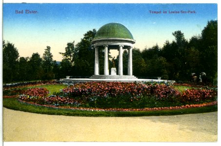 13034-Bad Elster-1911-Tempel im Louisasee - Park-Brück & Sohn Kunstverlag