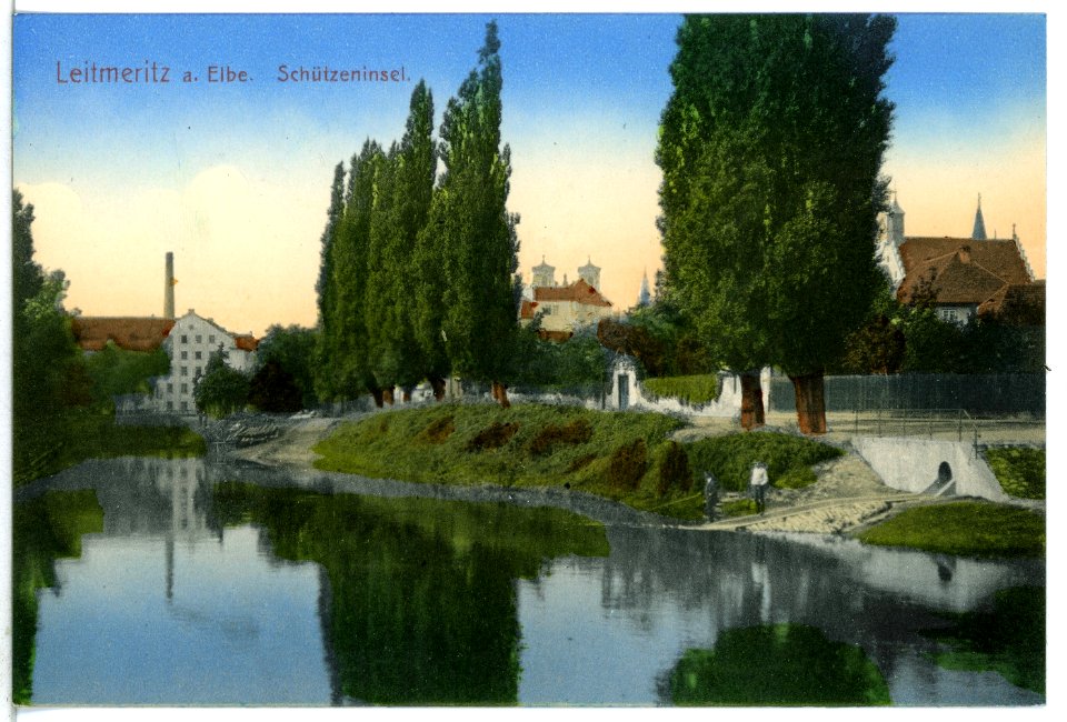12870-Leitmeritz-1911-Schützeninsel-Brück & Sohn Kunstverlag