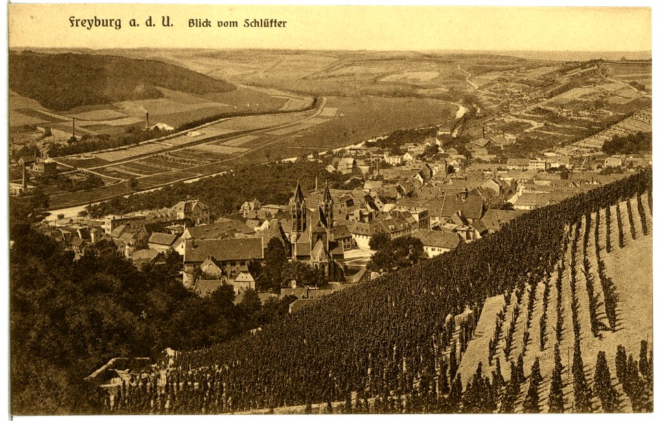 14161-Freyburg-1912-Blick vom Schlüfter auf die Stadt-Brück & Sohn Kunstverlag