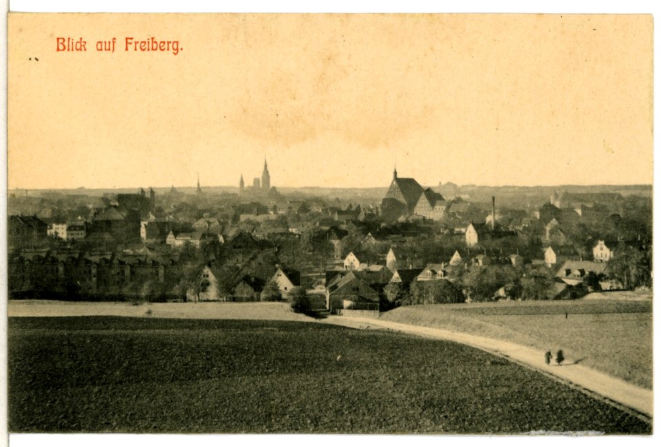 12774-Freiberg-1911-Blick auf Freiberg-Brück & Sohn Kunstverlag