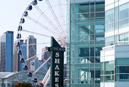 Navy pier chicago glass building