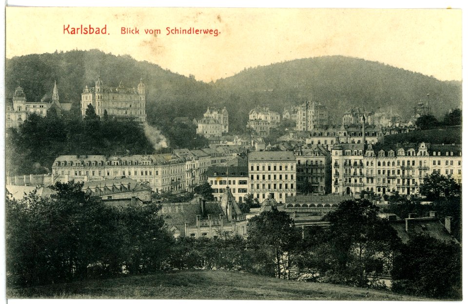 13329-Karlsbad-1911-Blick vom Schindlerweg-Brück & Sohn Kunstverlag