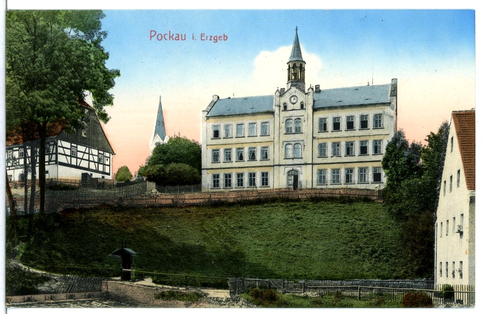 13409-Pockau-1911-Schule-Brück & Sohn Kunstverlag