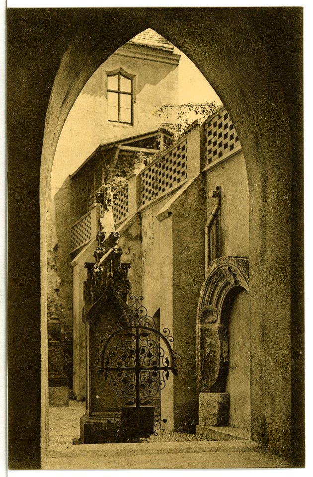 12595-Meißen-1911-Grabmal in den Kreuzgängen des Franziskaner-Klosters-Brück & Sohn Kunstverlag