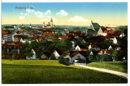 12791-Freiberg-1911-Blick auf Freiberg-Brück & Sohn Kunstverlag