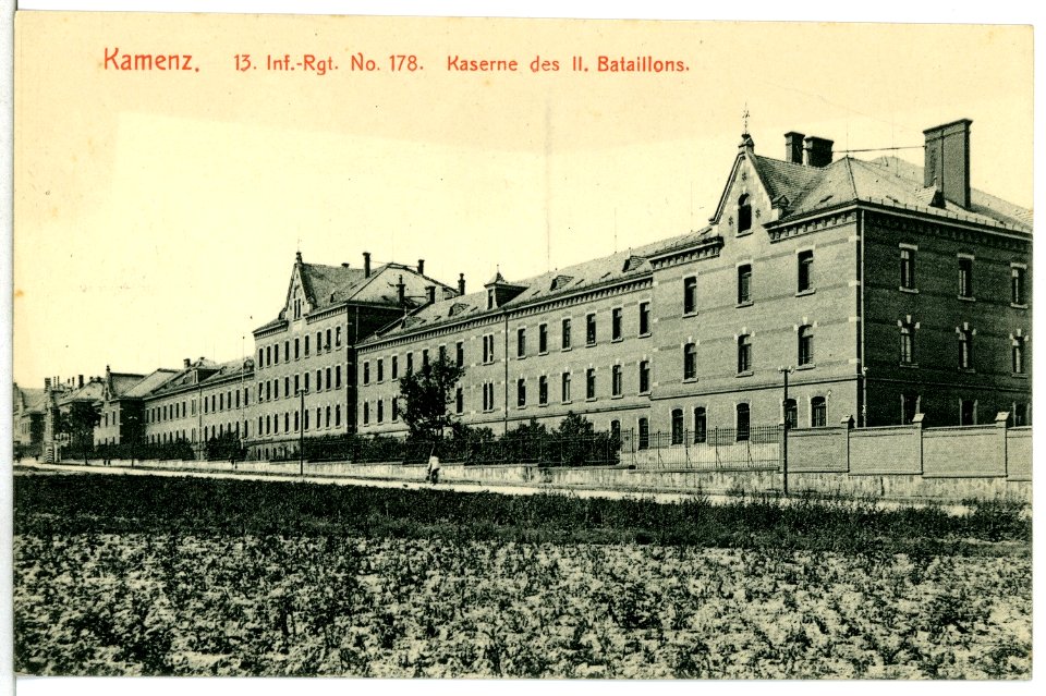 12527-Kamenz-1911-13. Infanterie-Regiment Nr. 178 Kaserne des Bataillon-Brück & Sohn Kunstverlag