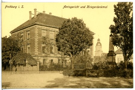 13039-Frohburg-1911-Königliches Amtsgericht und Denkmal-Brück & Sohn Kunstverlag