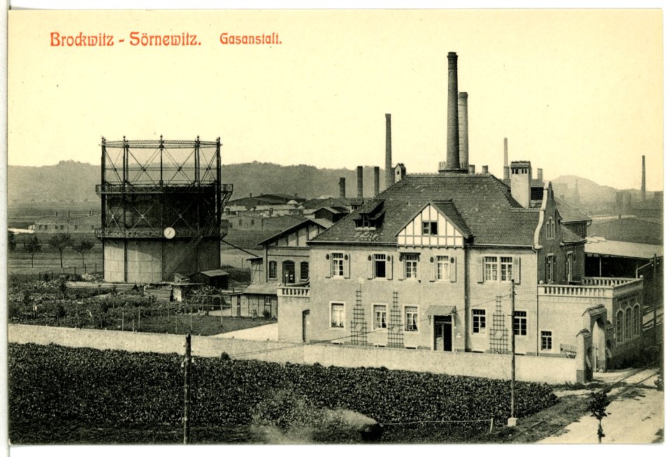 12492-Brockwitz-1911-Sörnewitz, Gasanstalt-Brück & Sohn Kunstverlag