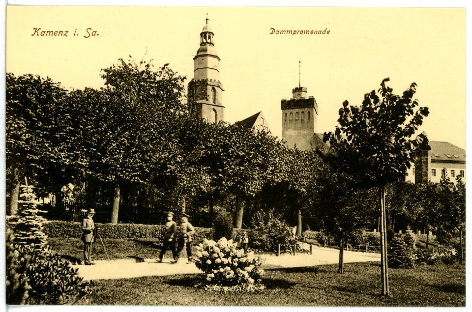 12544-Kamenz-1911-Dammpromenade-Brück & Sohn Kunstverlag