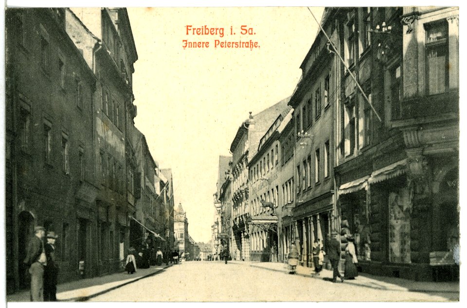 13101-Freiberg-1911-Innere Peterstraße-Brück & Sohn Kunstverlag