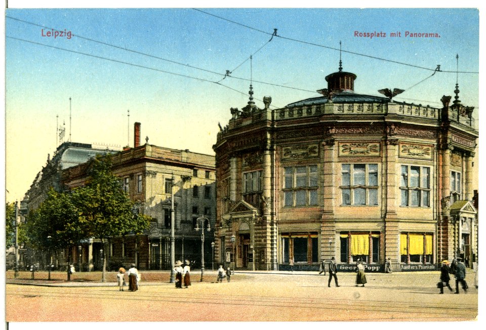 13422-Leipzig-1911-Roßplatz und Panorama-Brück & Sohn Kunstverlag