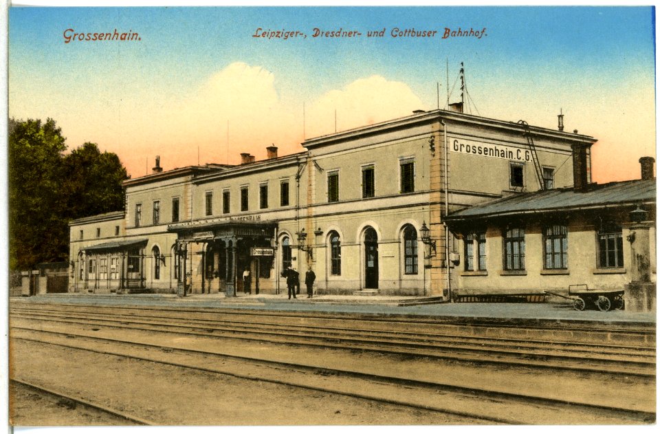 13808-Großenhain-1912-Leipziger, Dresdner und Cottbuser Bahnhof-Brück & Sohn Kunstverlag