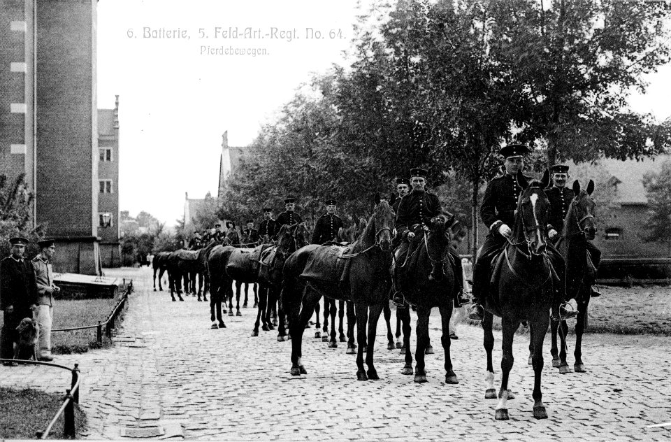 13750-Pirna-1912-6. Batterie 5. Feld-Artillerie-Regiment Nr. 64 - Pferdebewegen-Brück & Sohn Kunstverlag