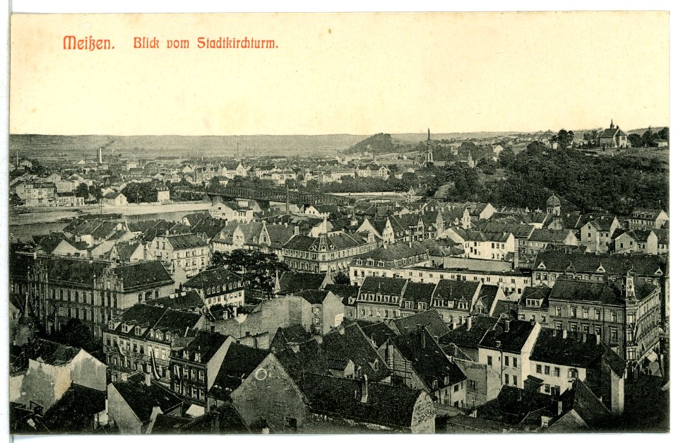 12509-Meißen-1911-Blick auf Meißen vom Frauenkirchenturm-Brück & Sohn Kunstverlag