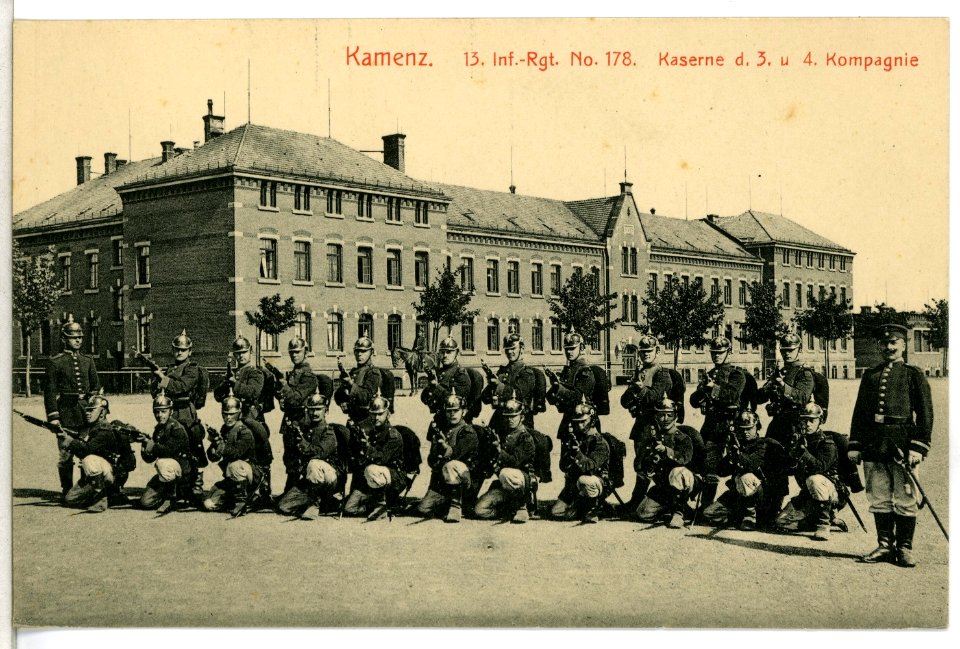 12541-Kamenz-1911-Kaserne des 3. und 4. Kompagnie-Brück & Sohn Kunstverlag