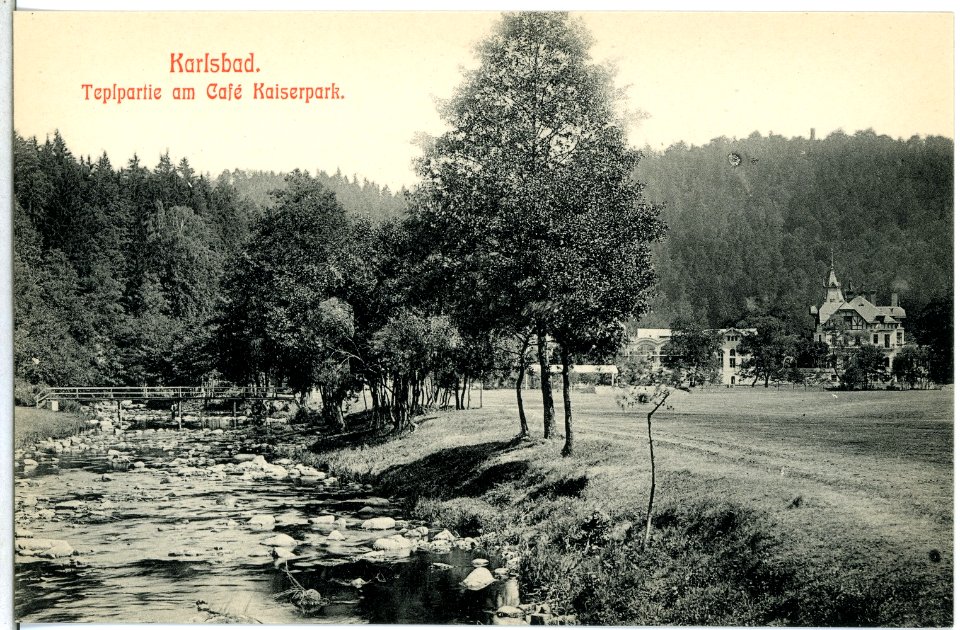 13762-Karlsbad-1912-Tepl am Cafe Kaiserpark-Brück & Sohn Kunstverlag