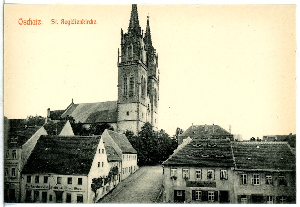 12840-Oschatz-1911-St. Aegidienkirche-Brück & Sohn Kunstverlag